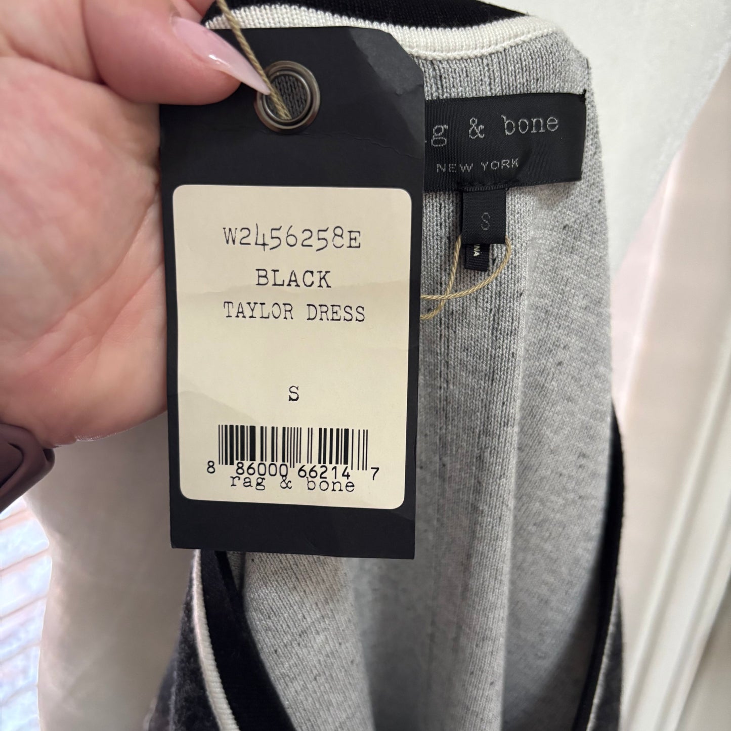 Rag & Bone Black Taylor V-Neck Sweater Dress – Women’s Size Small