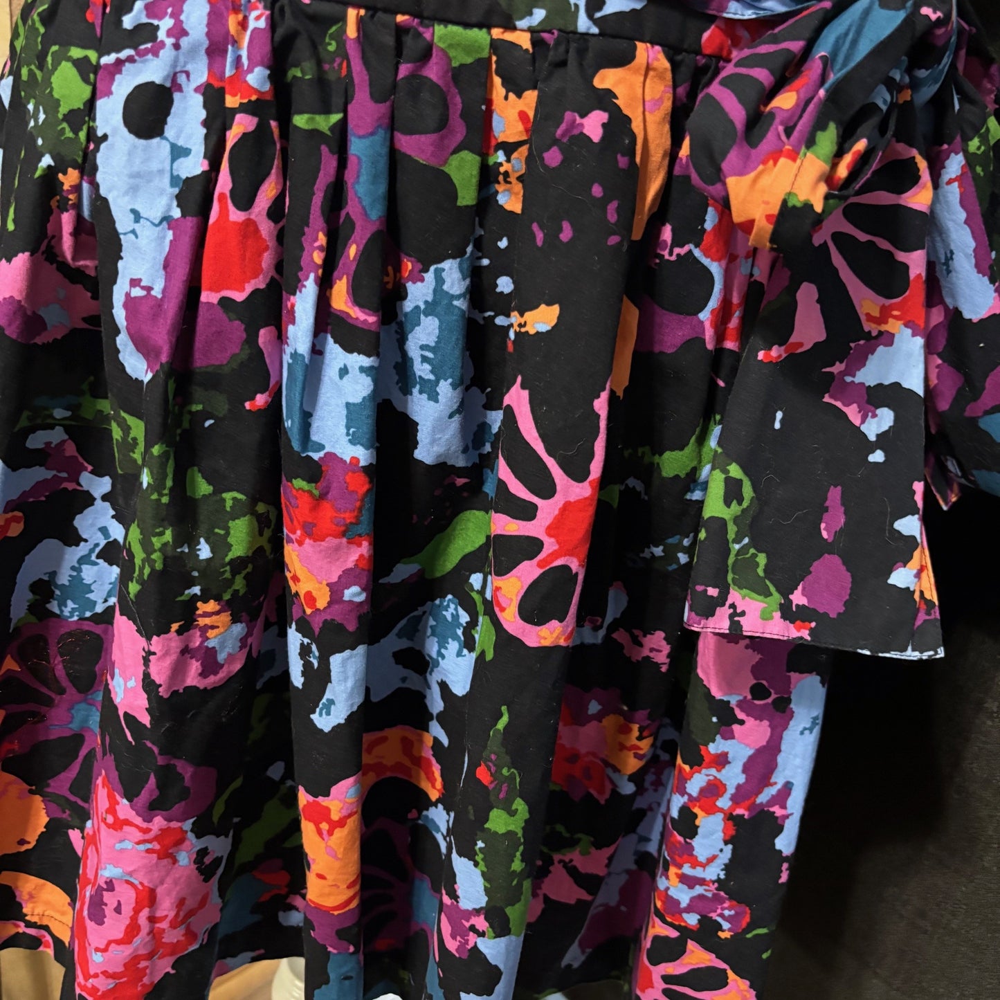Thakoon for Target Black Floral Pleated Skirt with Tie Waist – Size 9 (NWT)