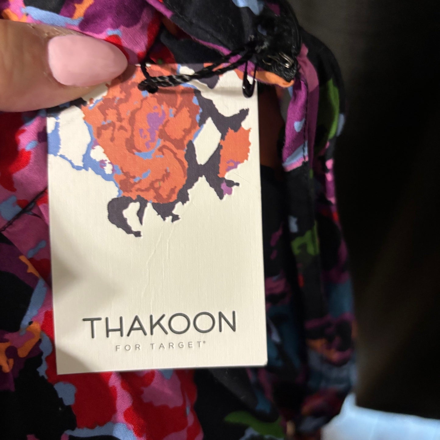 Thakoon for Target Black Floral Pleated Skirt with Tie Waist – Size 9 (NWT)