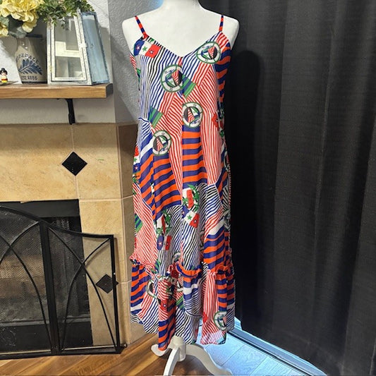 NWT Ralph Lauren Black Label Nautical Stripe Maxi Dress – Women’s Size 2