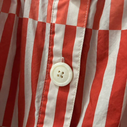Who What Wear Striped Button Front Midi Skirt with Tie Waist – Size M