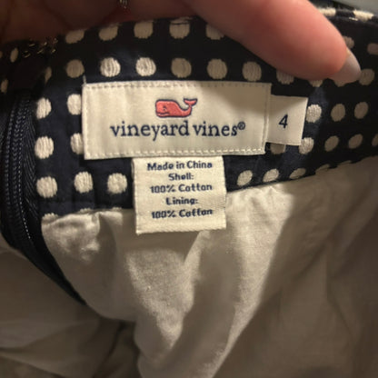 Vineyard Vines Navy & White Polka Dot Skirt – Size 4