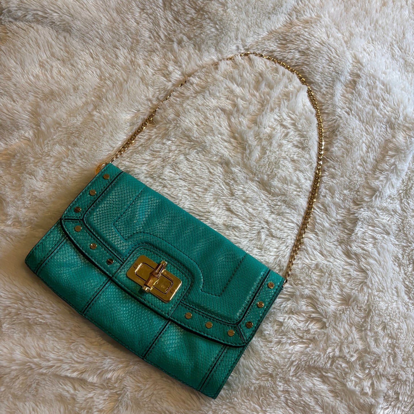 Milly Mint Green Studded Chain Strap Shoulder Bag – NWT