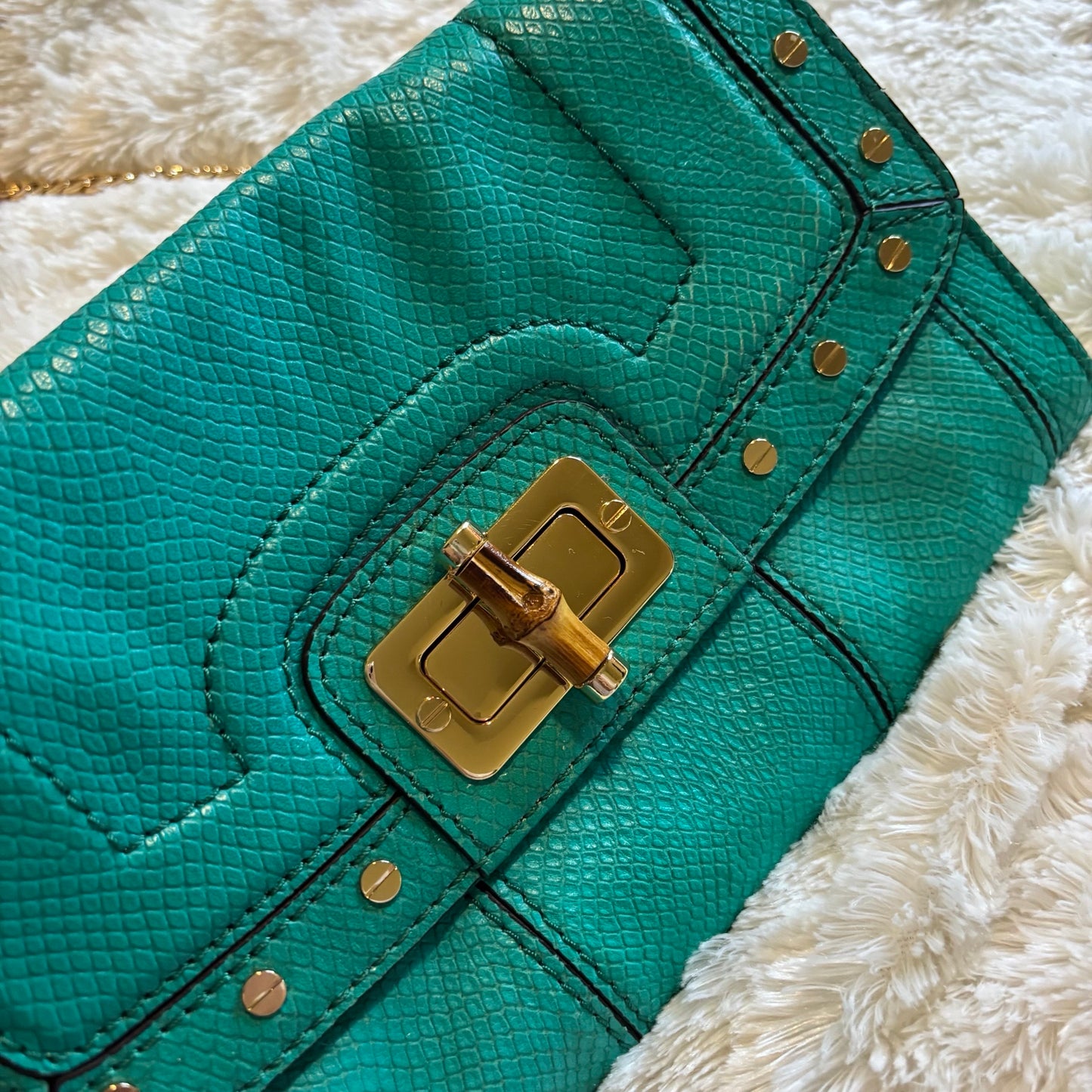 Milly Mint Green Studded Chain Strap Shoulder Bag – NWT