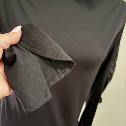 Anne Fontaine Black Ruched Long Sleeve Top – Size 3 (S/M)