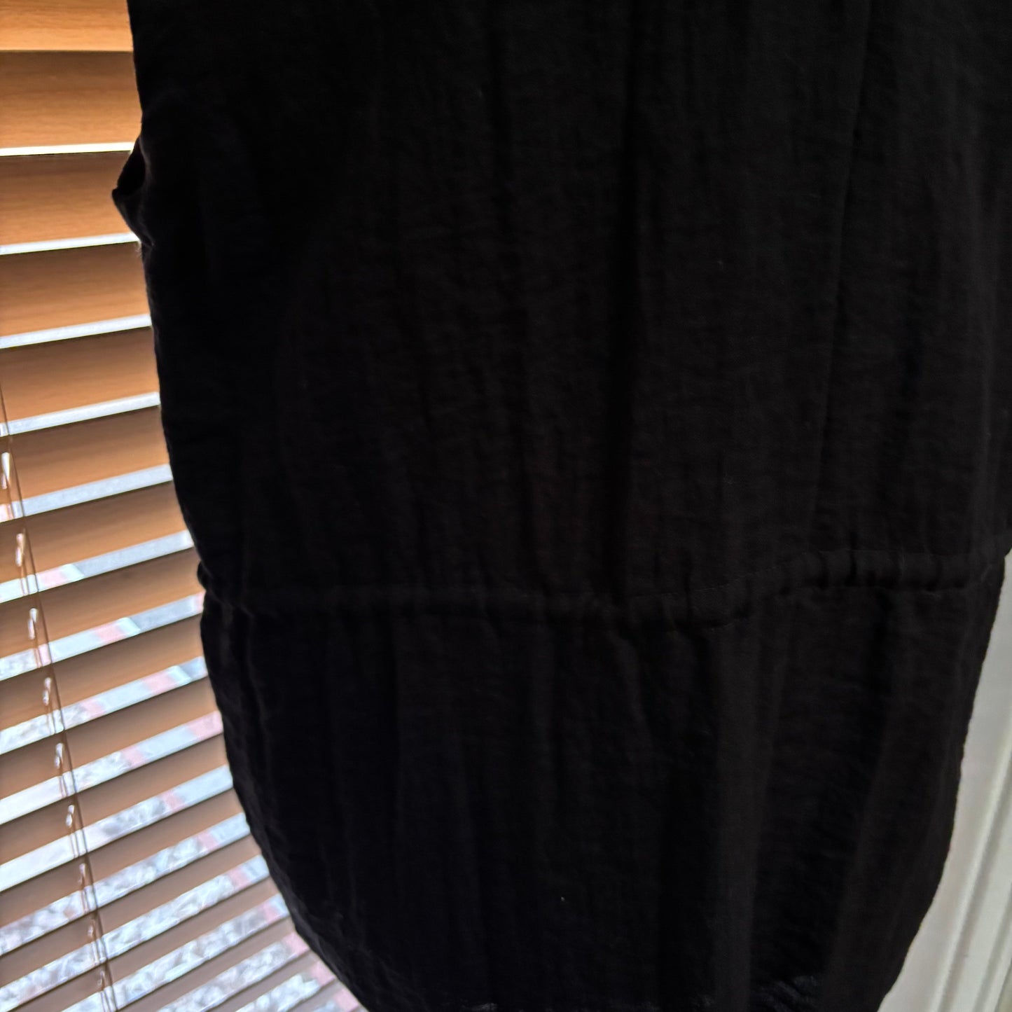 Calvin Klein Black Sleeveless Blazer Vest – Tie Waist Longline Jacket Size Medium