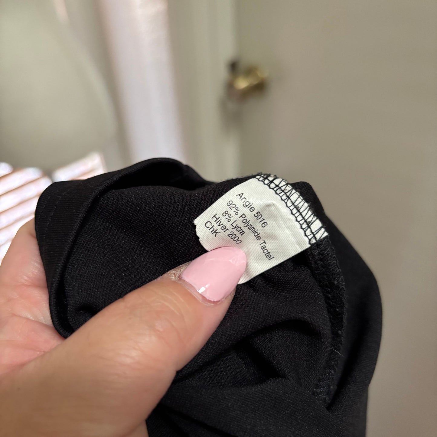 Anne Fontaine Black Ruched Long Sleeve Top – Size 3 (S/M)