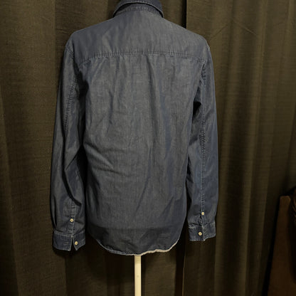 COS Dark Blue Denim Button-Down Shirt – Size Small
