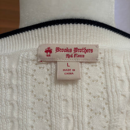 Brooks Brothers Cream Knit Cardigan & Matching Shell Top – Size Large