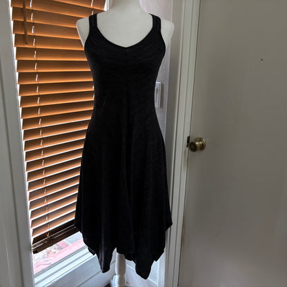 Fever Black Asymmetrical Linen Blend Dress – Size Small