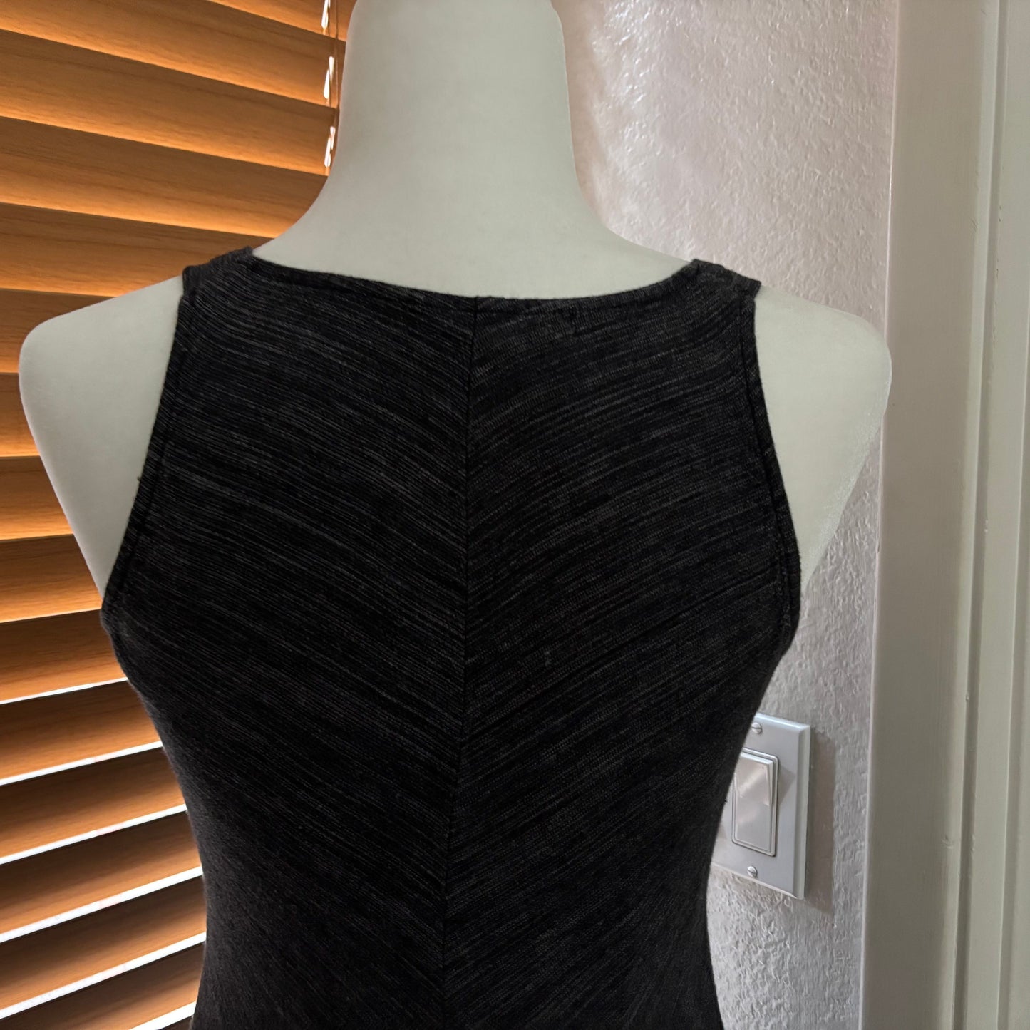 Fever Black Asymmetrical Linen Blend Dress – Size Small