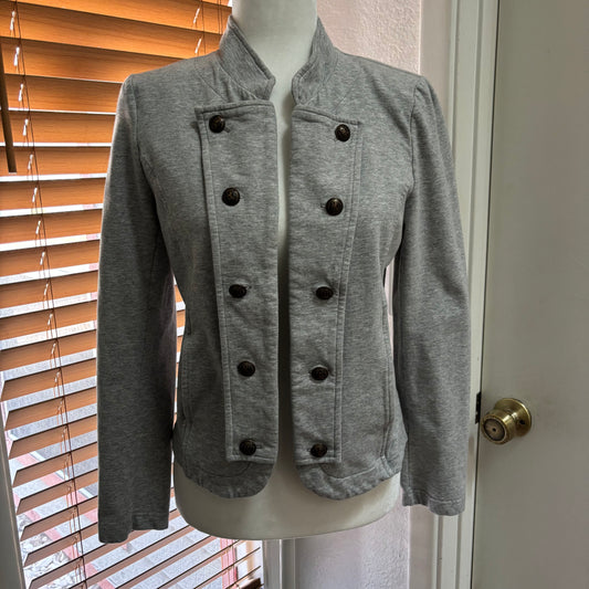 Tommy Hilfiger Gray Double-Breasted Military Style Jacket – Size Medium