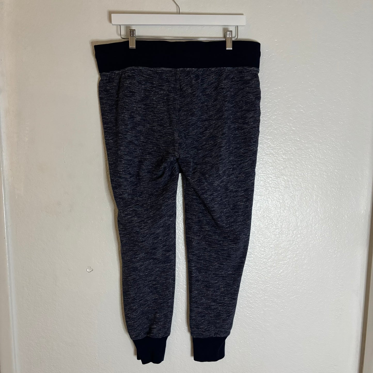 Express Women's Navy Blue Jogger Pants Size L – 100% Cotton Knit Sweatpants