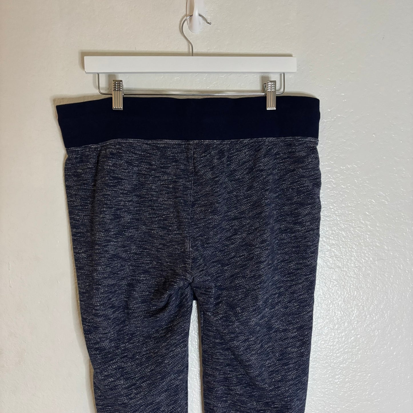 Express Women's Navy Blue Jogger Pants Size L – 100% Cotton Knit Sweatpants