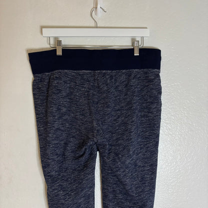 Express Women's Navy Blue Jogger Pants Size L – 100% Cotton Knit Sweatpants